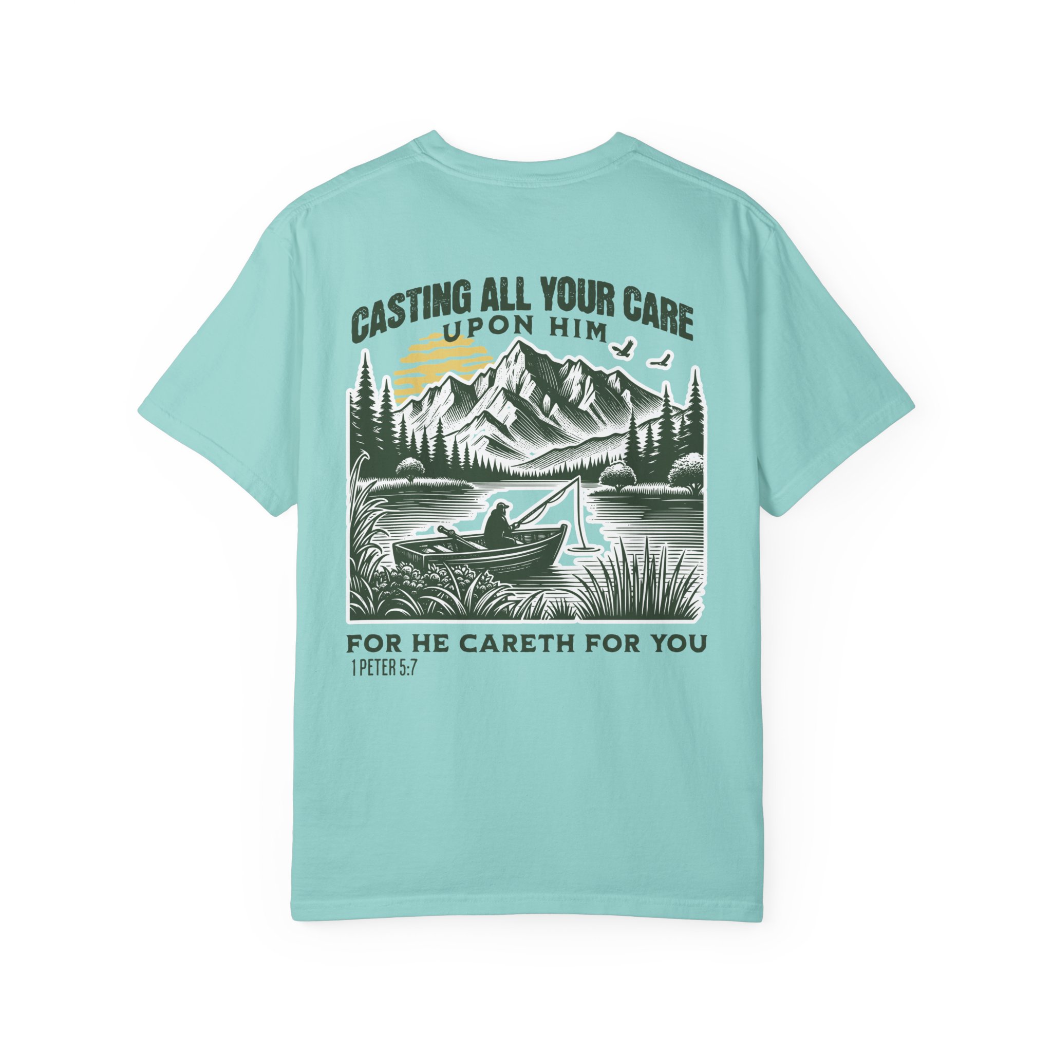 1 Peter 5:7 “Cast Your Cares” Tee - Image 6