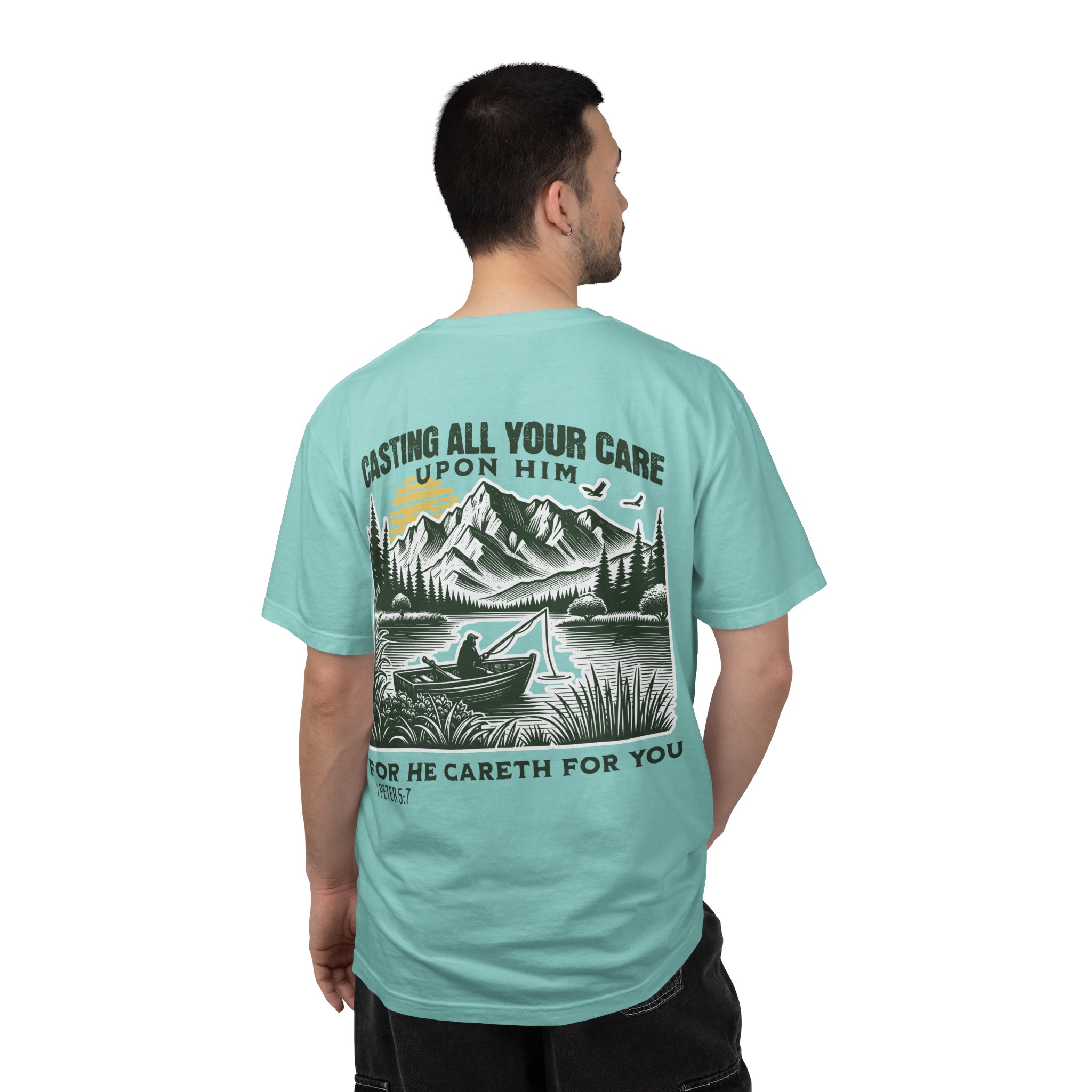 1 Peter 5:7 “Cast Your Cares” Tee - Image 8