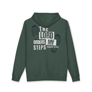 Hoodie — "The Lord Orders My Steps" Faith Walk Christian Hoodie