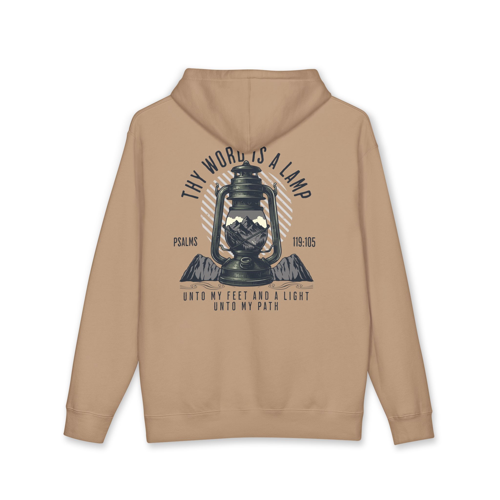 Hoodie — "Thy Word Is a Lamp" Spiritual Lantern Back Graphic Hoodie - Image 10
